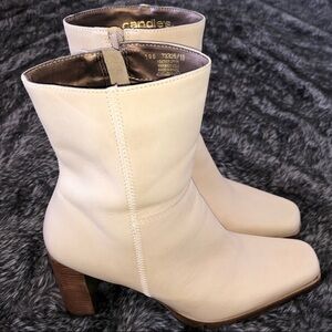 Vintage 90’s Candies wooden heel boots Size 10